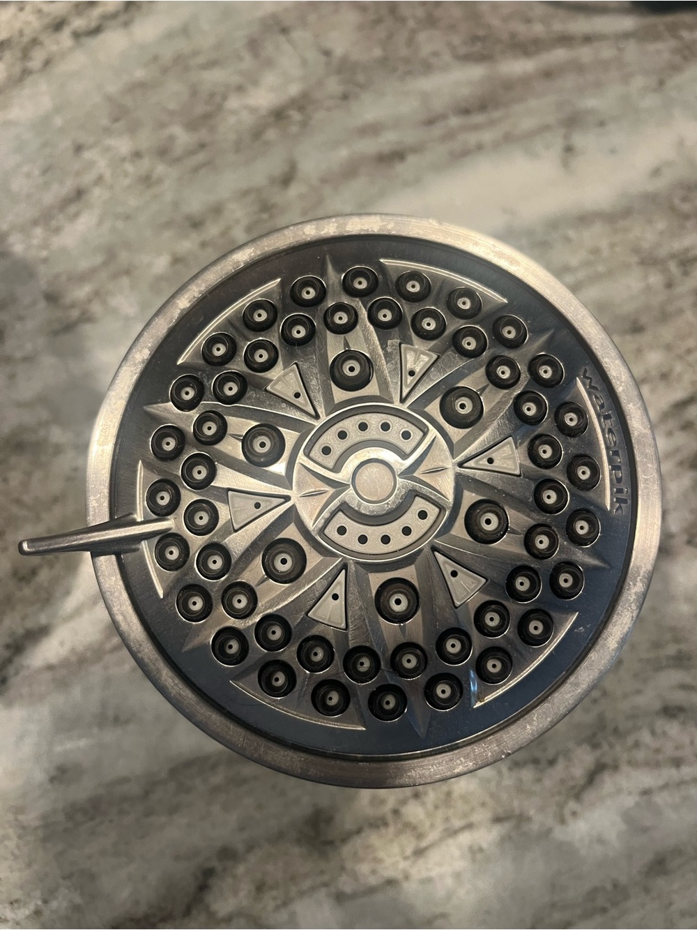 Round Metal Massage Shower Head - Brushed Nickel